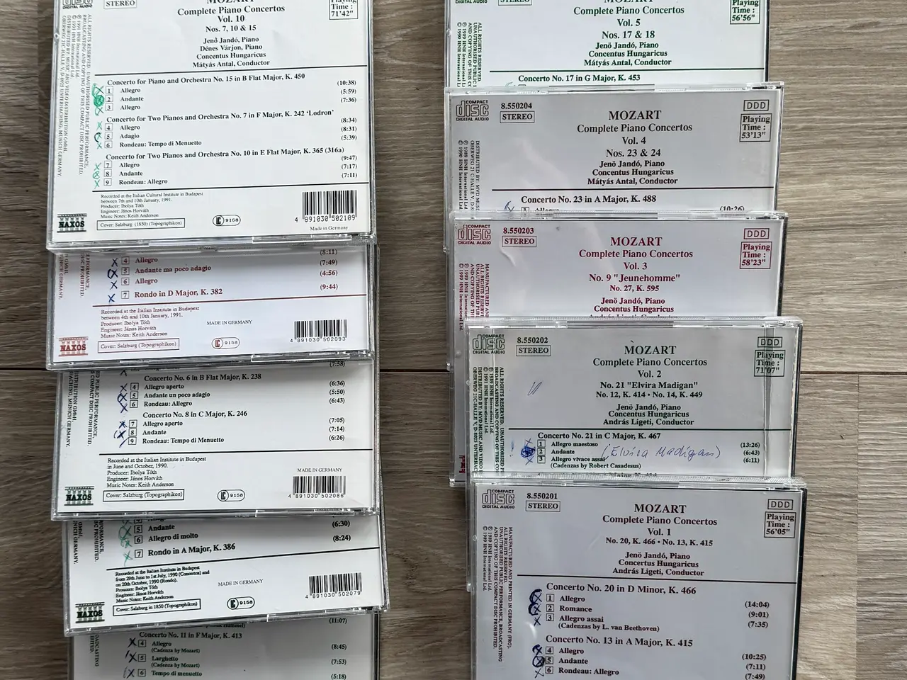 Billede 2 - MOZART COMPLETE PIANO CONCERTOS - 10 CD’ER