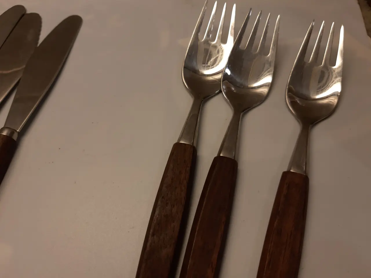 Billede 3 - Retro bestik med Palisander skaft.
