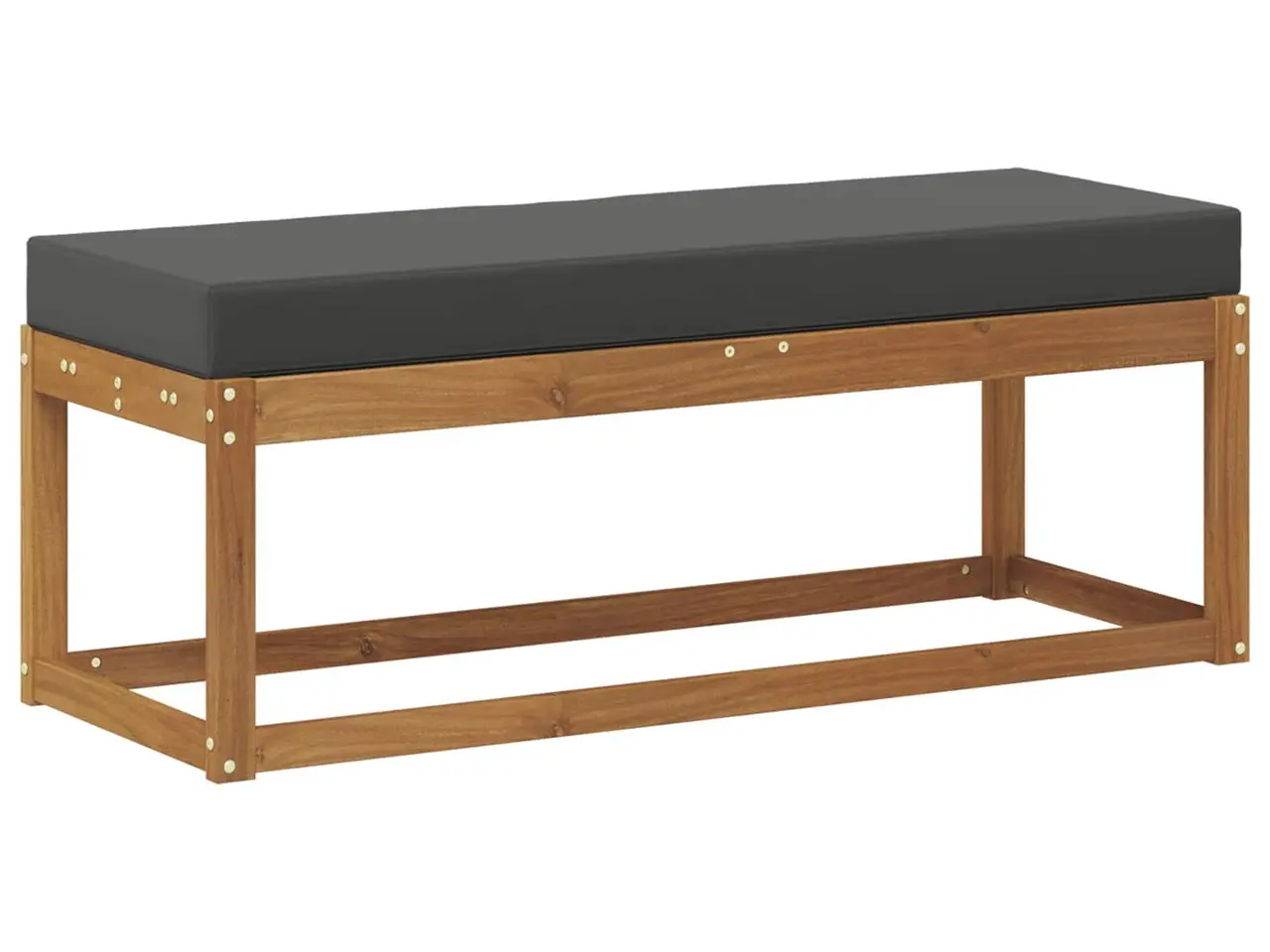 Billede 5 - Udendørs Stolbænk Naturlig og Antracit 115 x 43 x 45 cm