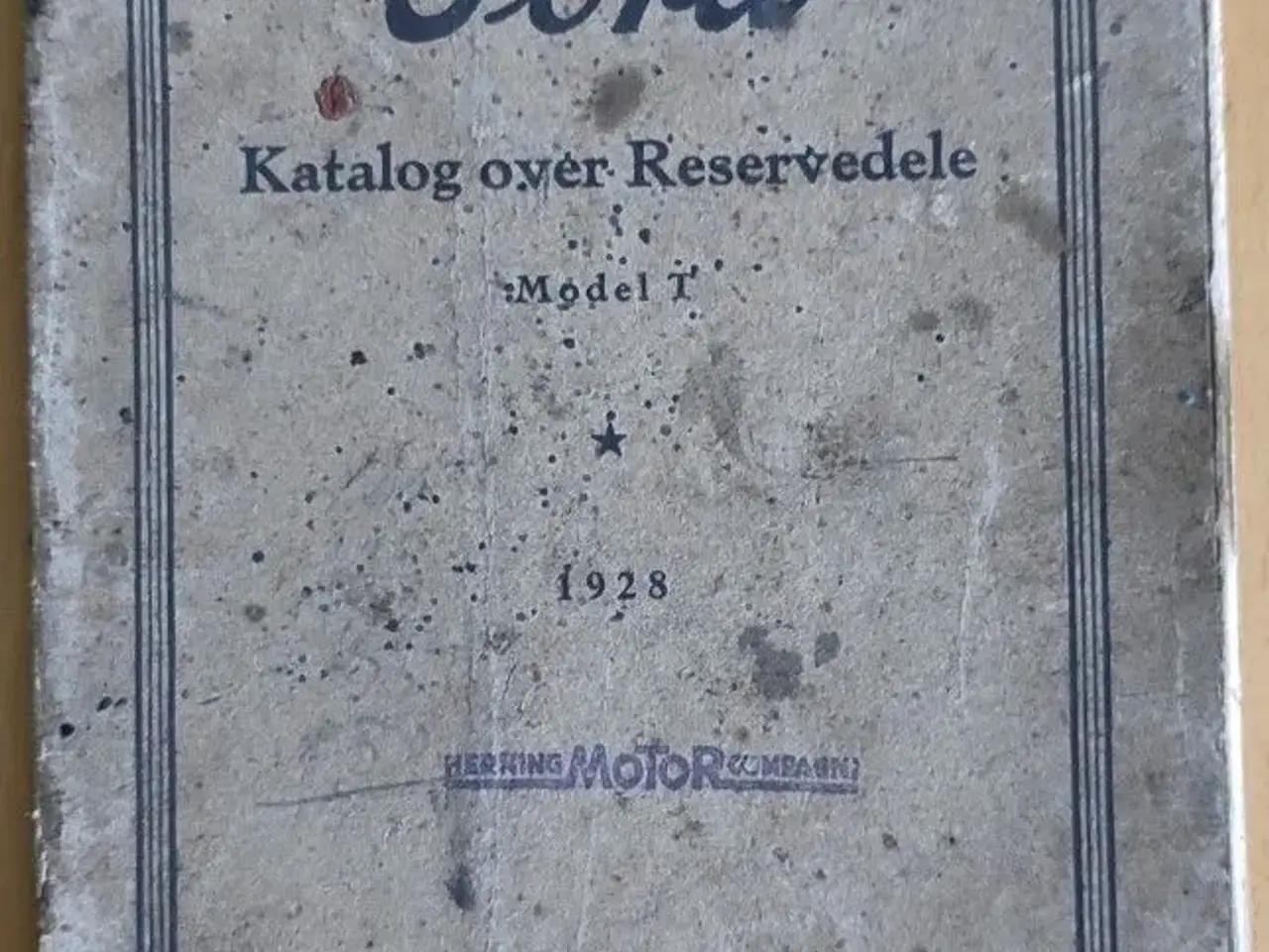 Billede 1 - Katalog over Reservedele "Model T"