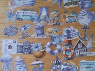 Stickers og glimmerlim, pr del