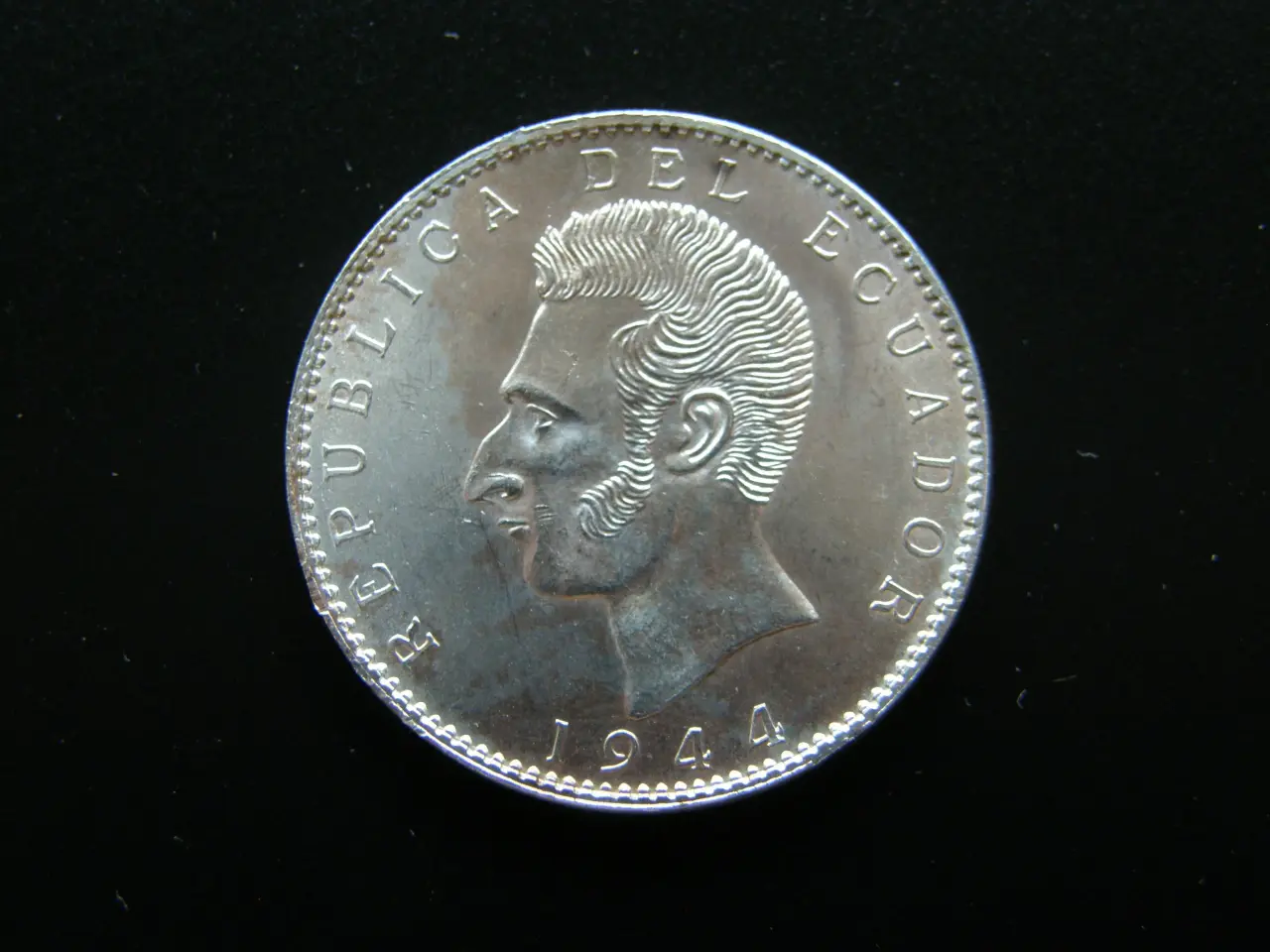 Billede 1 - Ecuador 2 Sucres 1944 Sølv KM#80