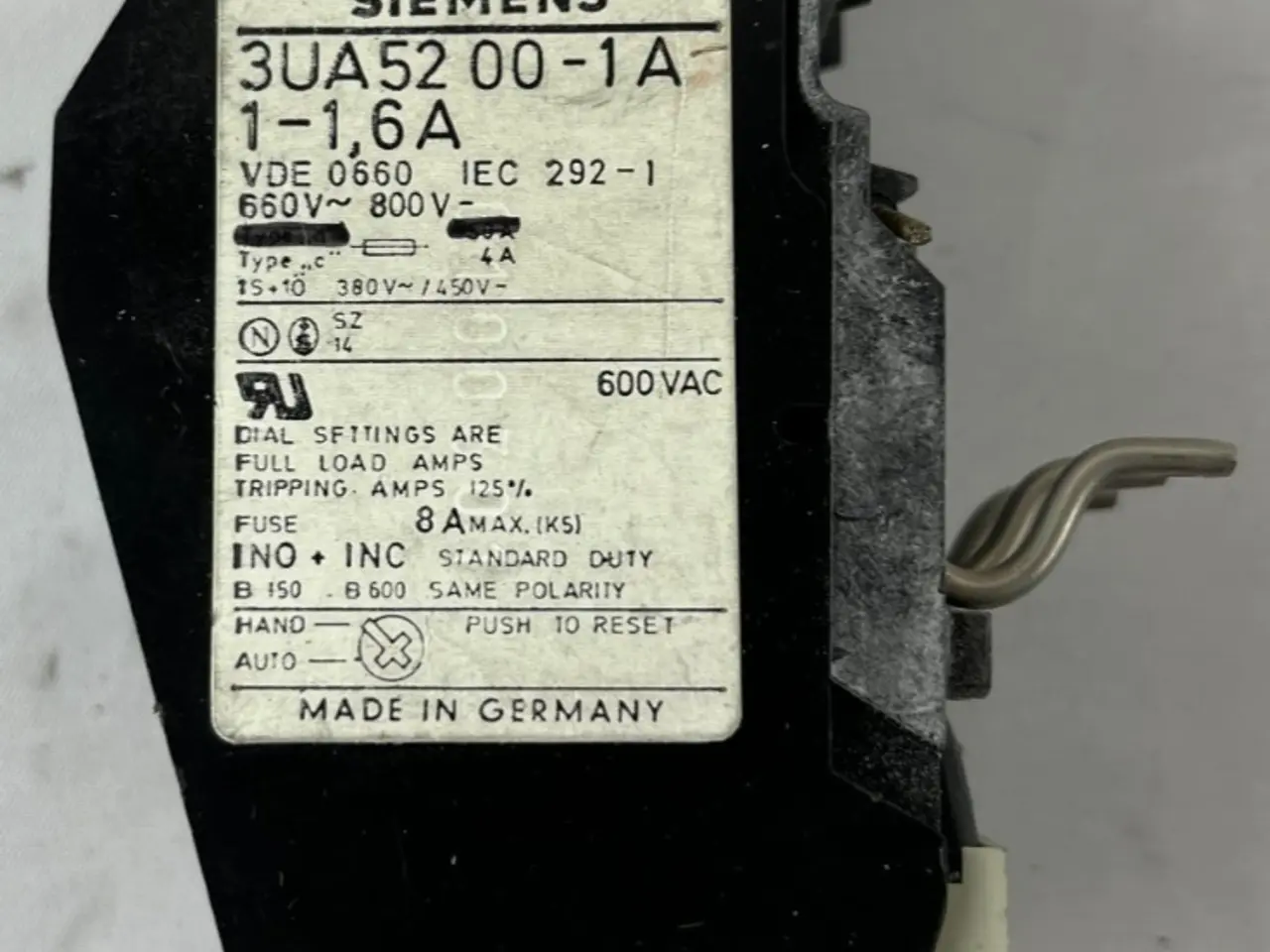 Billede 1 - Siemens 3UA5200-1A 1–1.6 A Thermal Overload relæ
