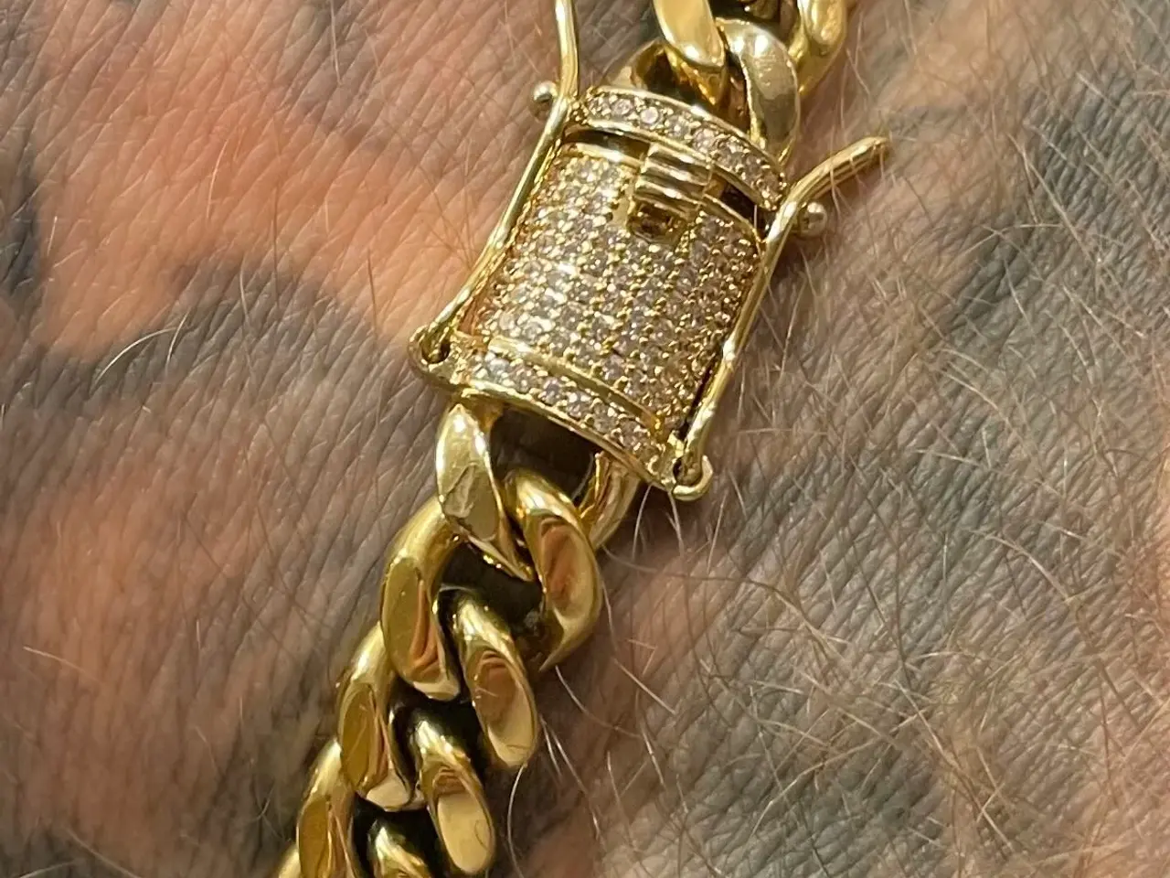 Billede 3 - 8mm 14kt goldfilled pansersæt med kasselås 