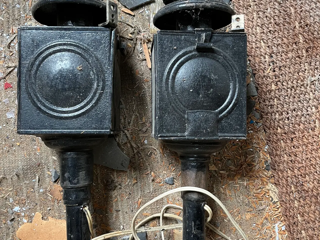 Billede 3 - Et sæt Hestevognslamper med elkabel