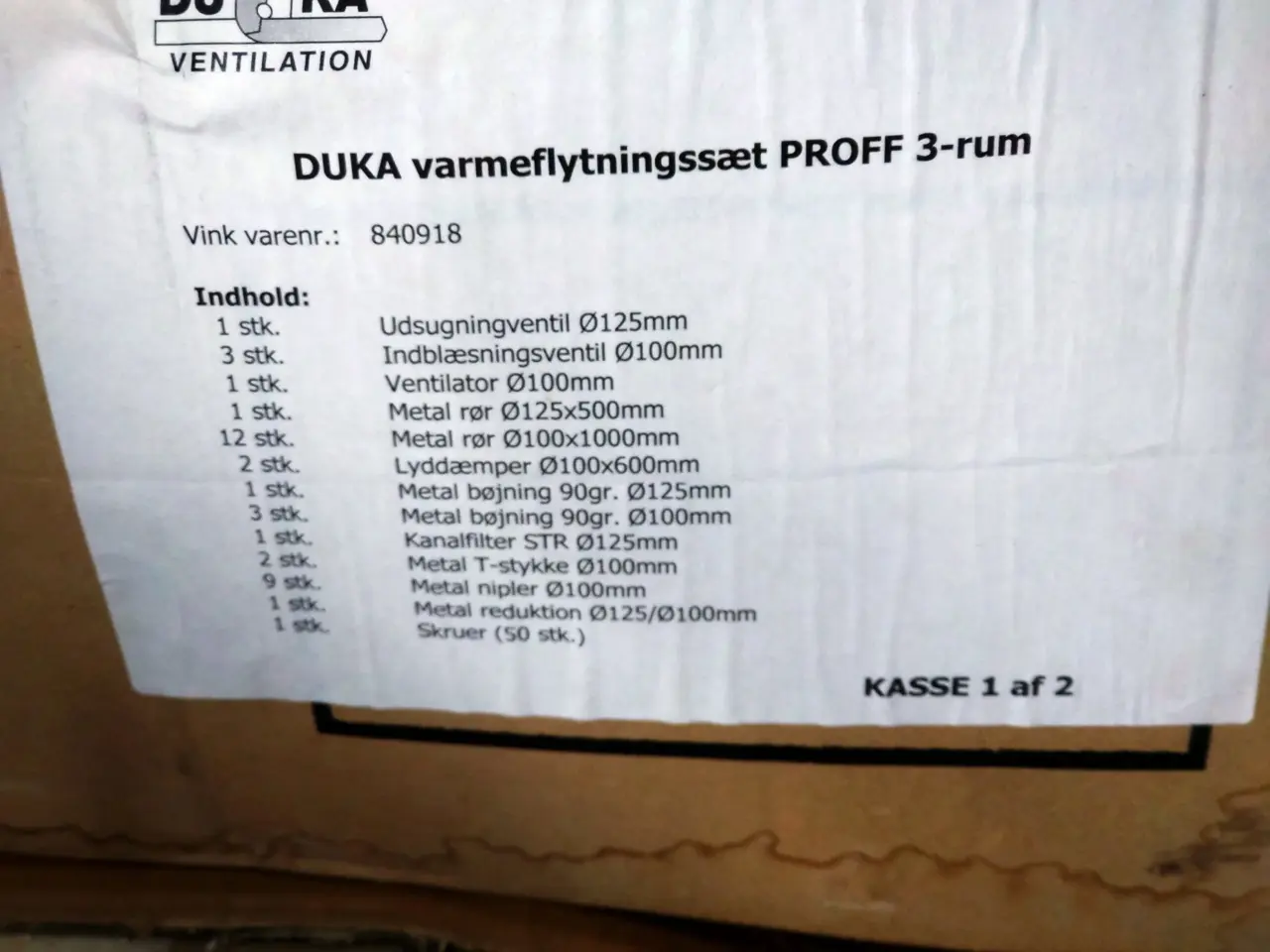 Billede 1 - Varmeflytningssæt