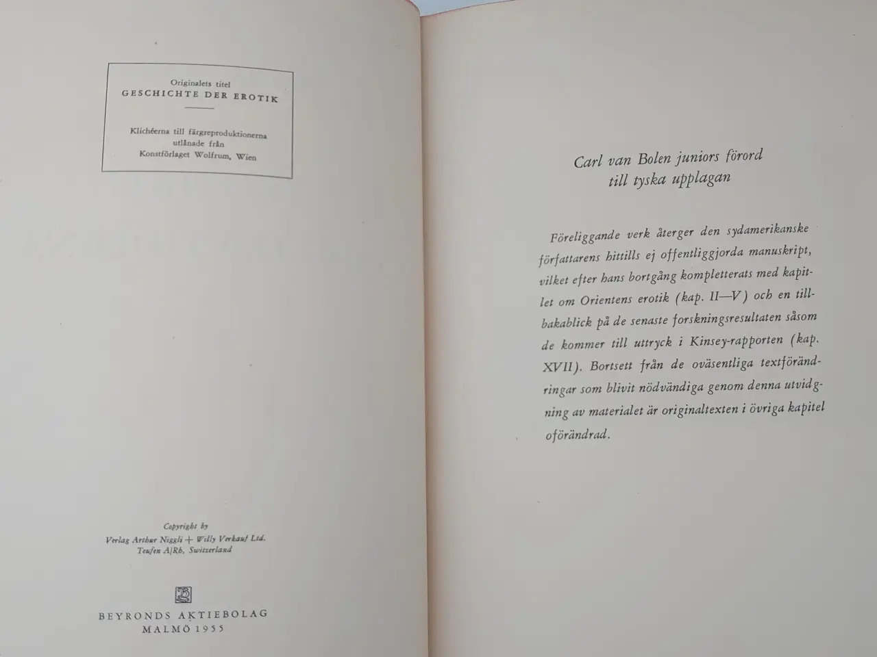 Billede 2 - Erotiken genom tiderna" af C. van Bolen 1955