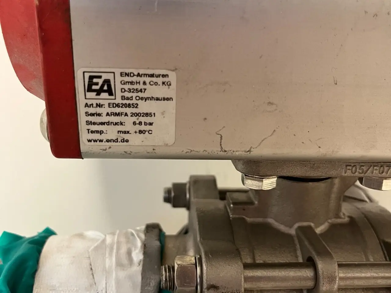 Billede 3 - END-Armaturen ZA310367 DN50 Pneumatic Ball ventil