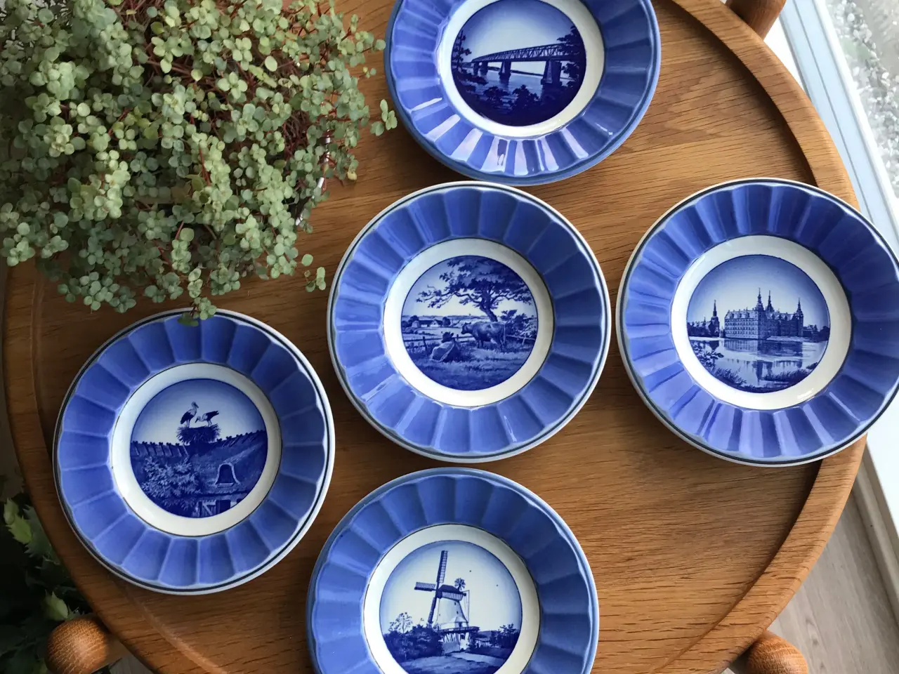 Billede 1 - Blå platte - Aluminia/Royal Copenhagen 16 cm