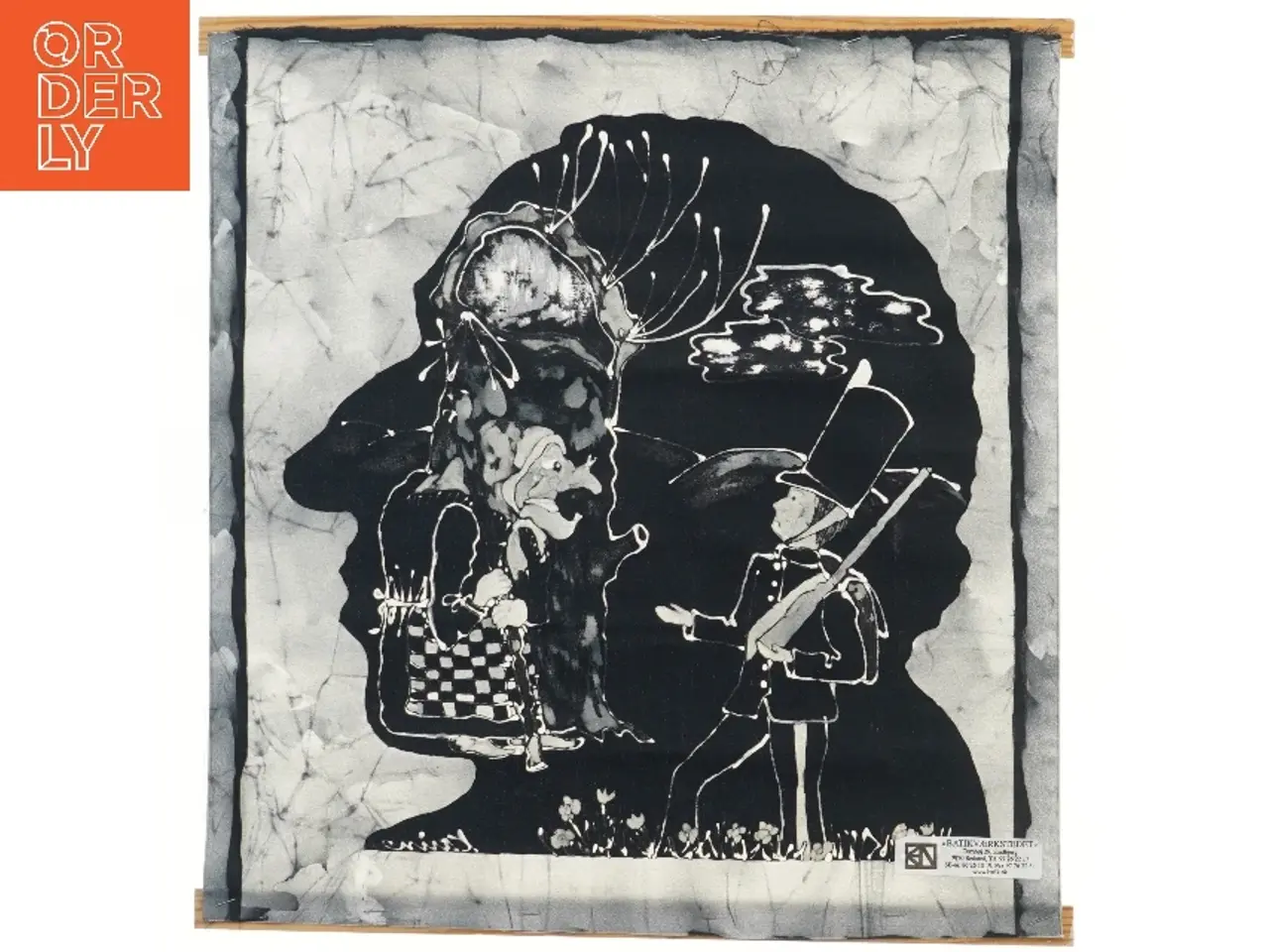 Billede 1 - H. C. ANDERSEN Batik vægophæng (str. 45x47,5 cm)