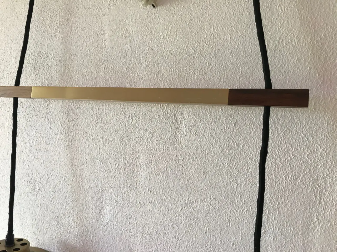 Billede 4 - Retro lampe i messing og palisander