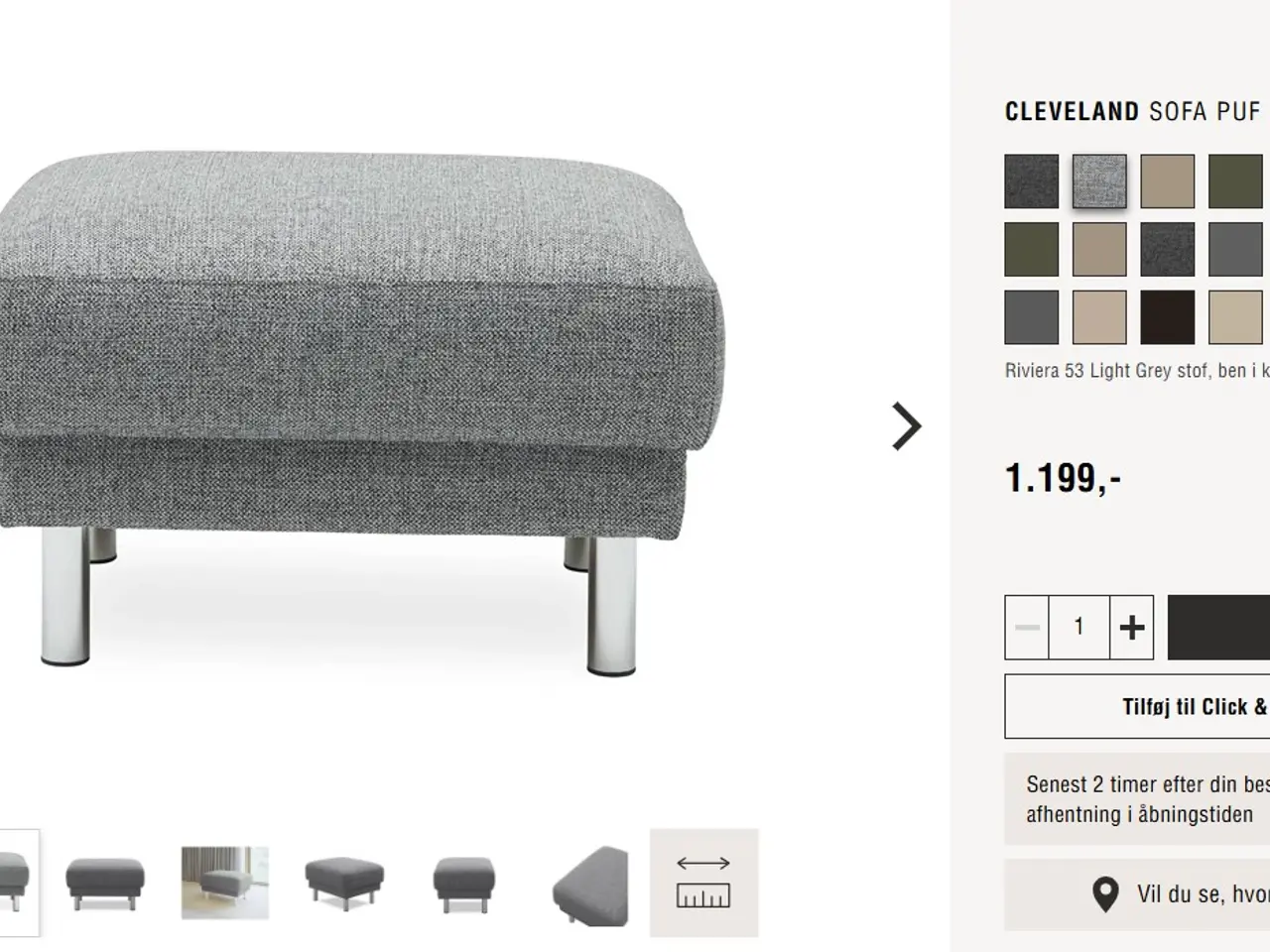 Billede 5 - Sofa med puf og nakkestøtte