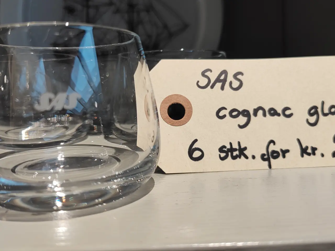 Billede 1 - SAS små flyglas, cognac. 