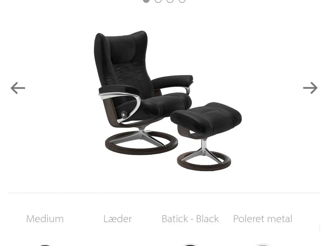 Billede 7 - stressless wing læder lænestol. NYPRIS 25.998