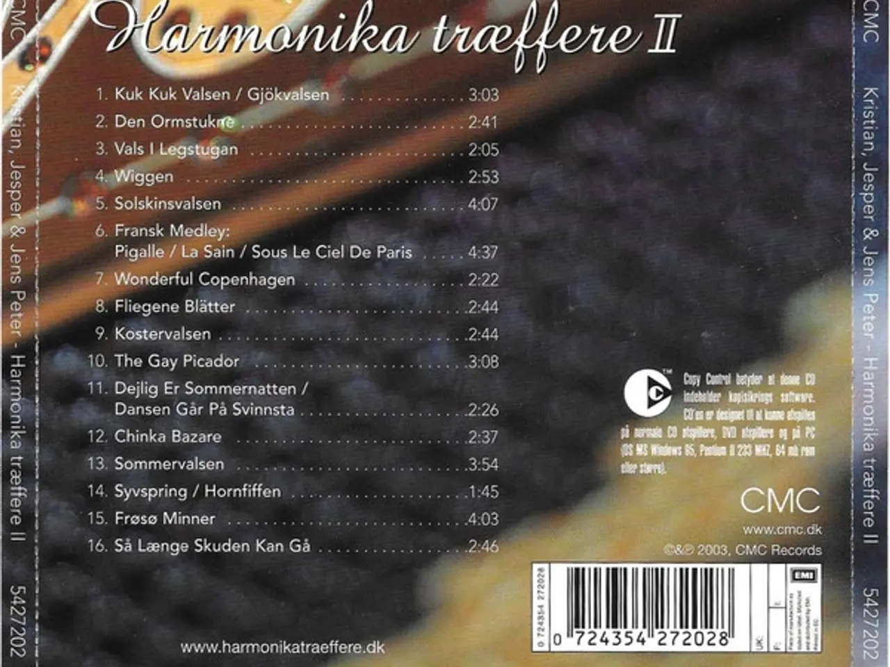 Billede 2 - Kristian*, Jesper* &… – Harmonika Træffere II – CD