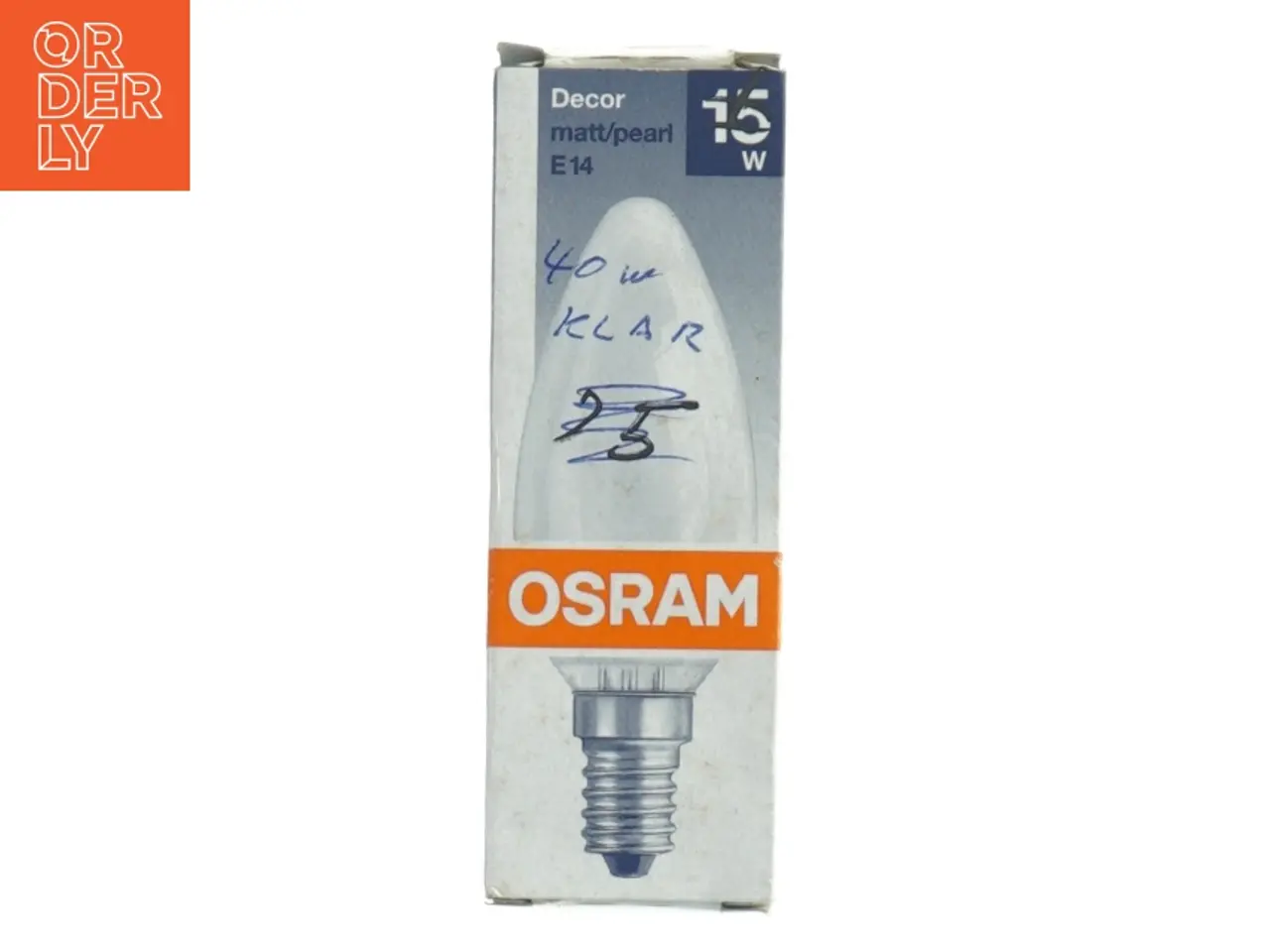 Billede 1 - Osram Decor pærepære E14 15W fra Osram (str. 40. watt. klar)