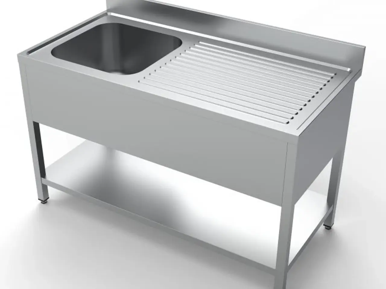 Billede 1 - Combisteel stålbord med vask – 140x70x85 cm