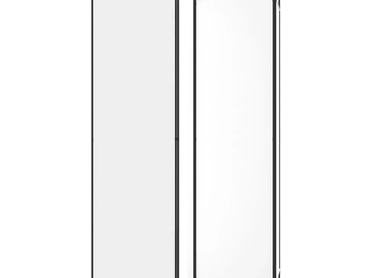 Billede 5 - 4-panels rumdeler 200x200 cm stof hvid