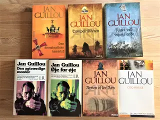 TILBUD: Jan Guillou, 18 romaner, i alt 650 kr.