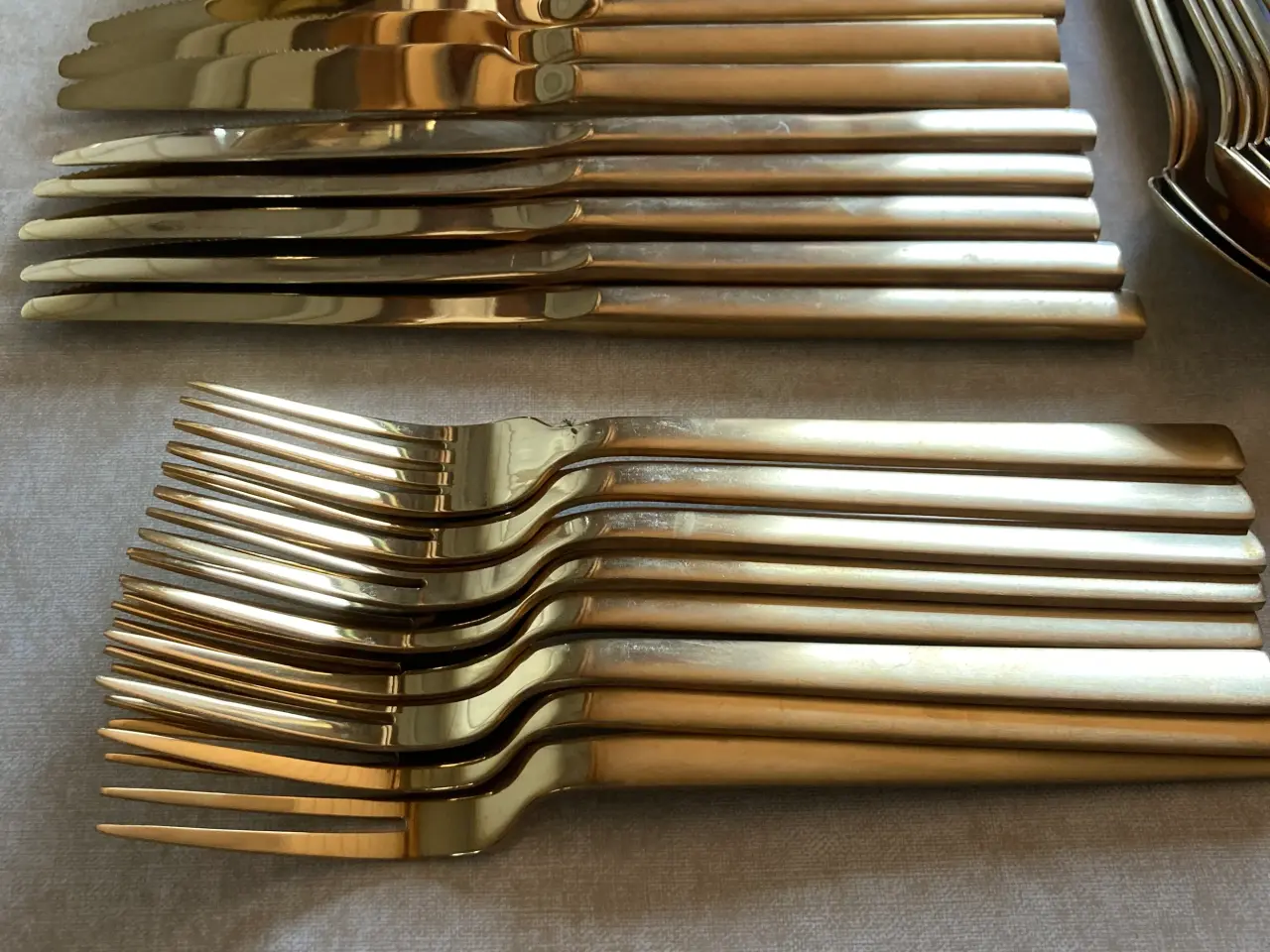 Billede 3 - Bestik guldpoleret