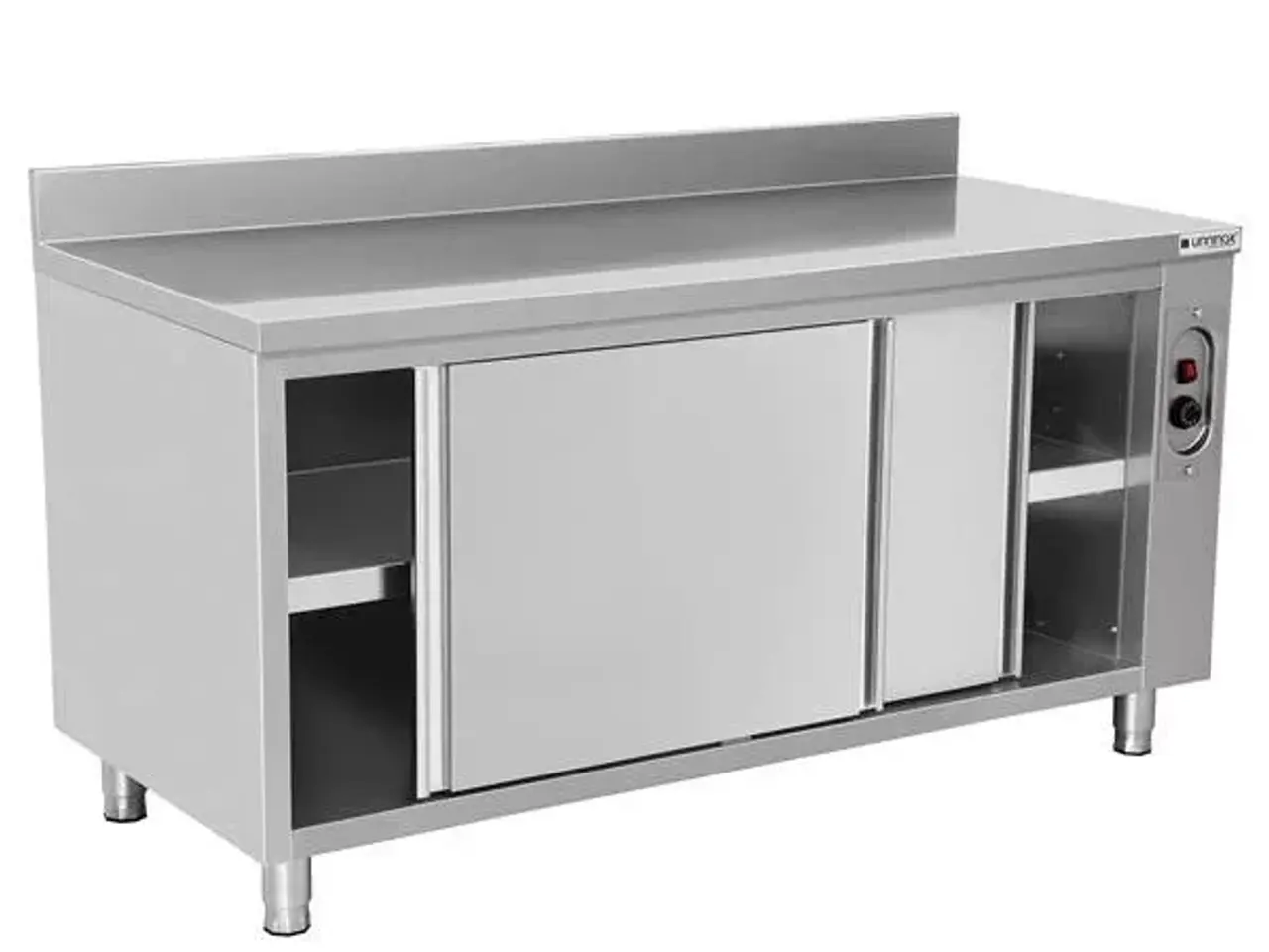 Billede 4 - Varmeskab i rustfri stål med kant – 1800x700x850mm