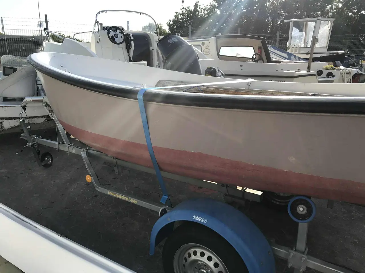 Billede 5 - Redningsjolle med motor og trailer