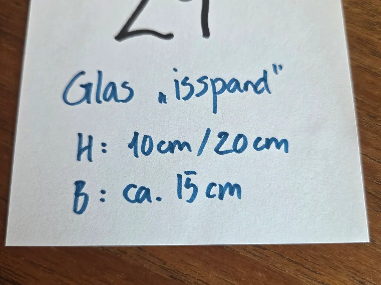Billede 7 - Glas isspand med snoet metalhank, H: 10/20 cm
