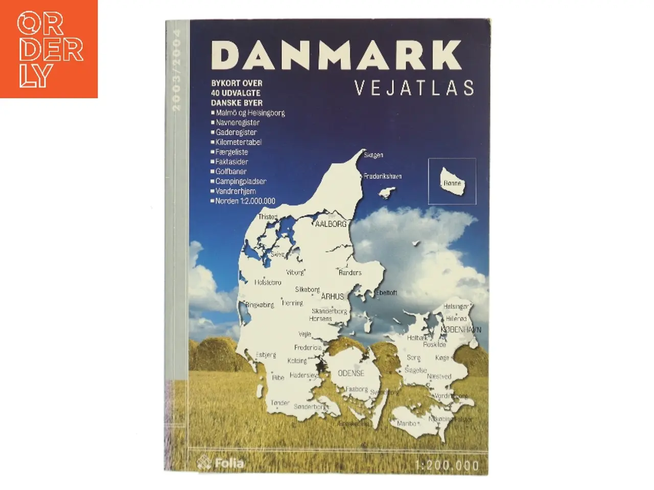 Billede 1 - Danmark Vejatlas 2003/2004 af <Udfyld bogens forfattere< (Bog)