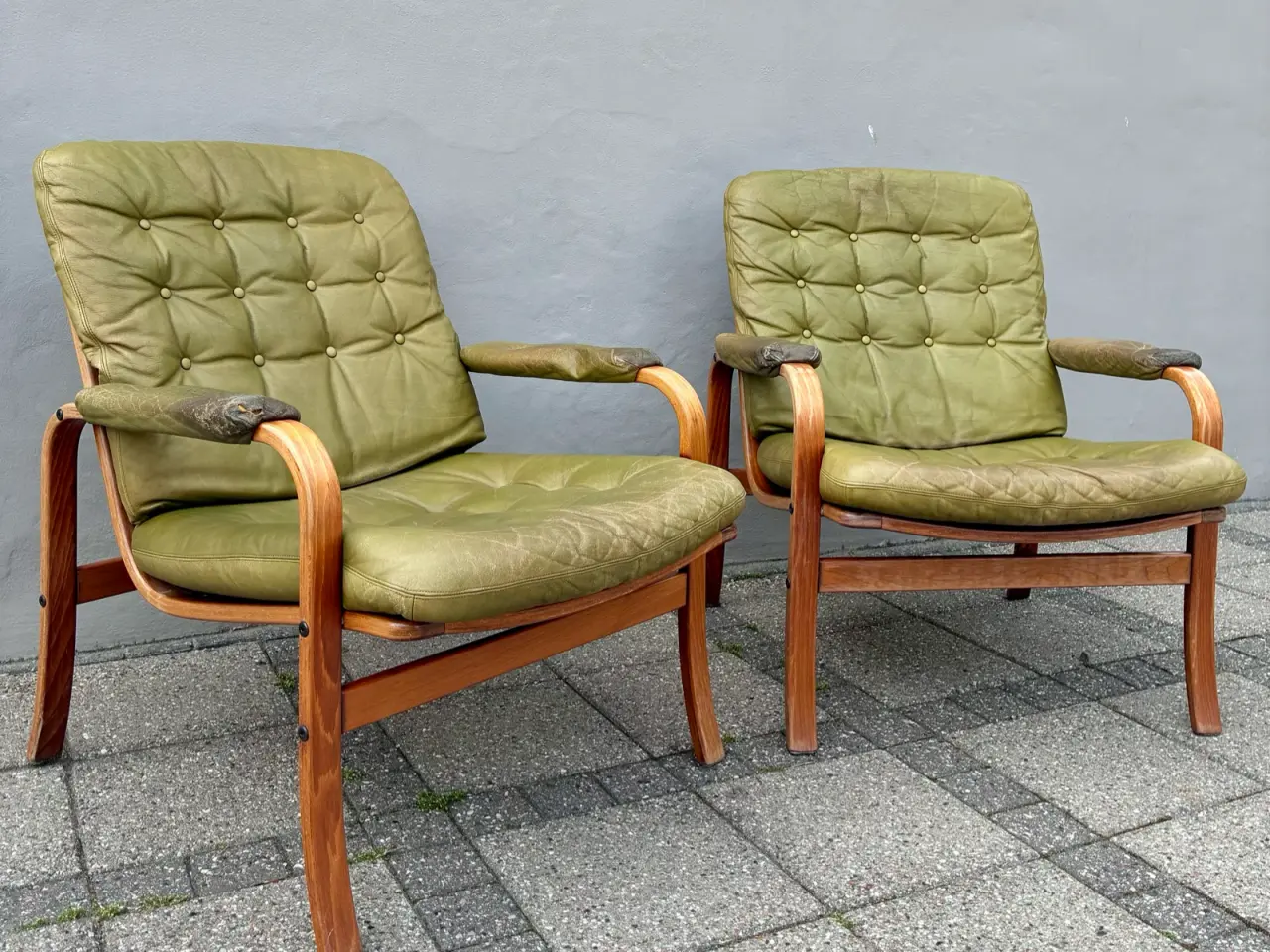 Billede 2 - Vintage svenske 60’er læder loungestolesæt Göte Mö
