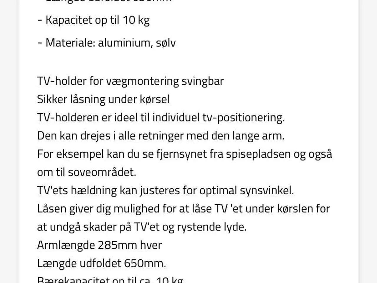 Billede 5 - TV beslag