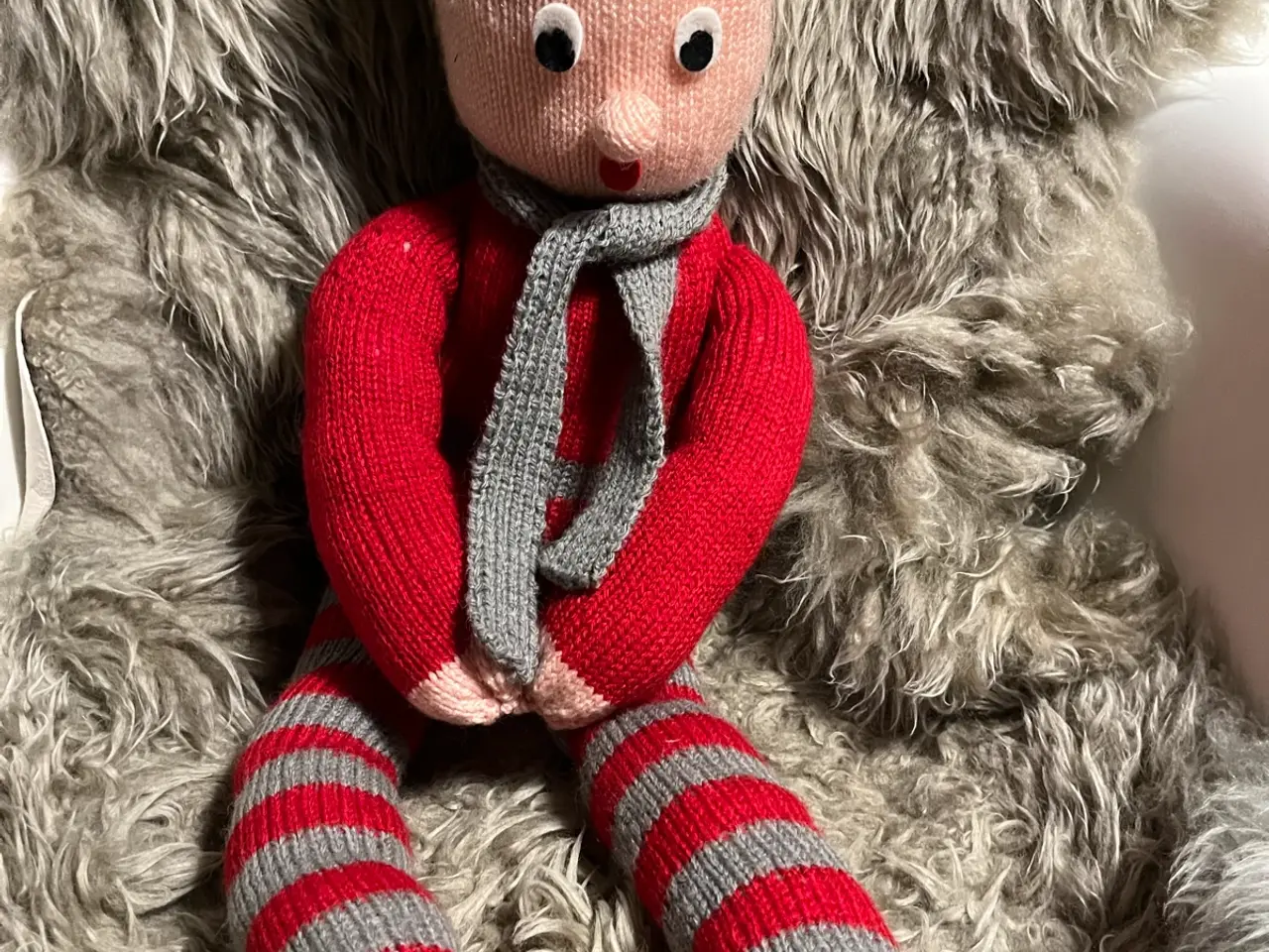 Billede 1 - Nisse, jul hjemmestrikket