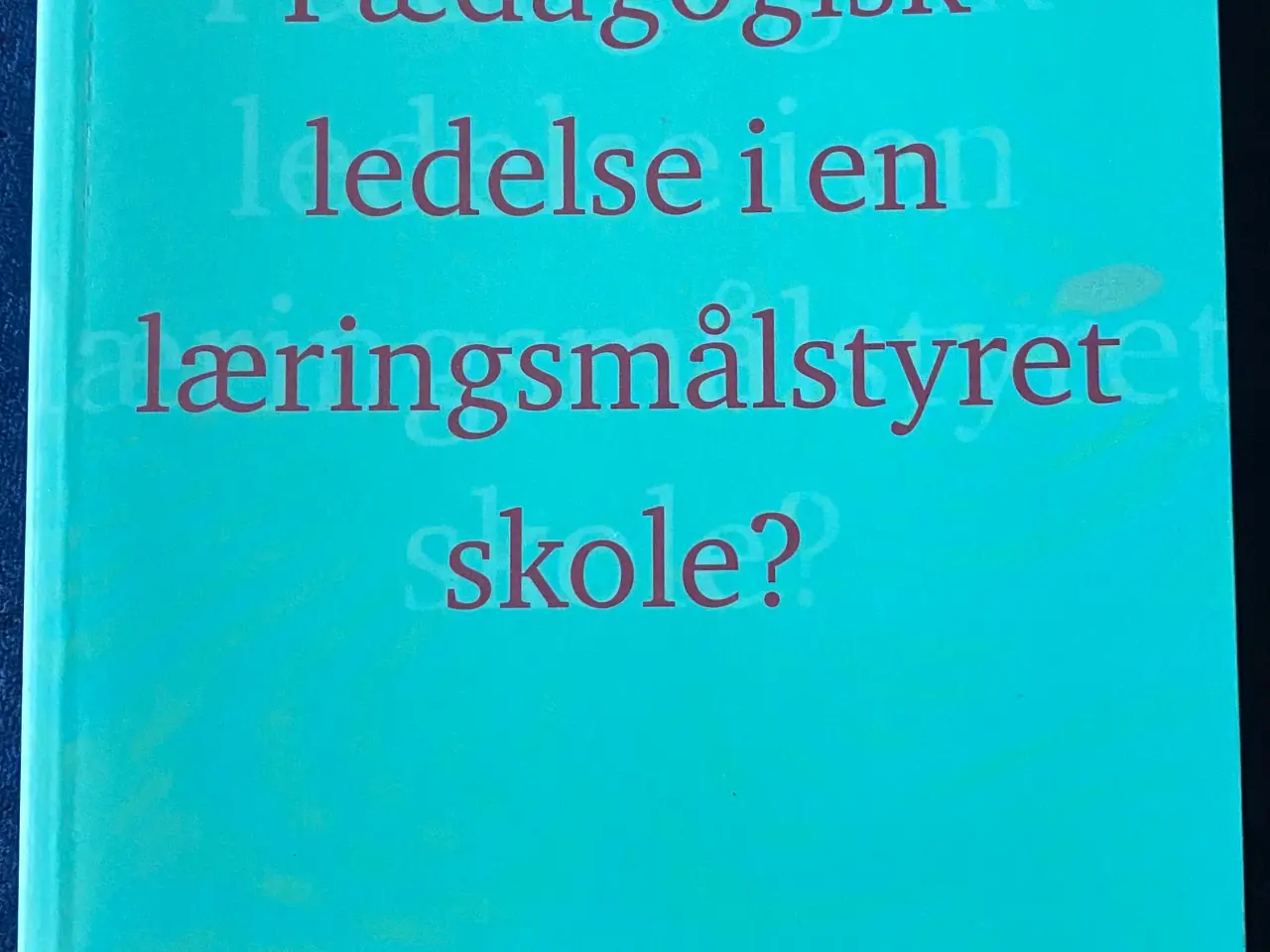 Billede 1 - Pædagogisk ledelse i en læringsmålstyret skole?