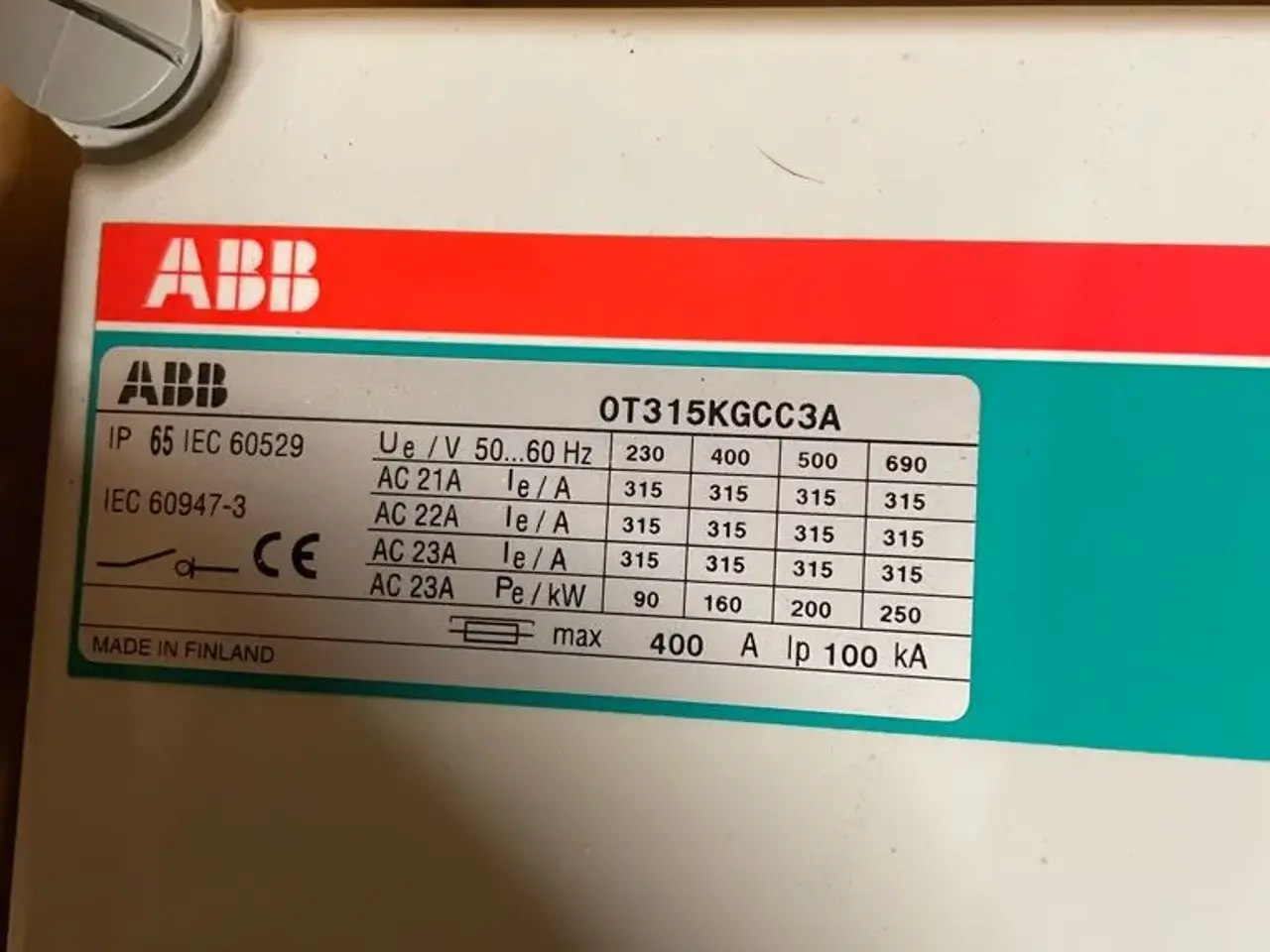 Billede 1 - ABB OT315