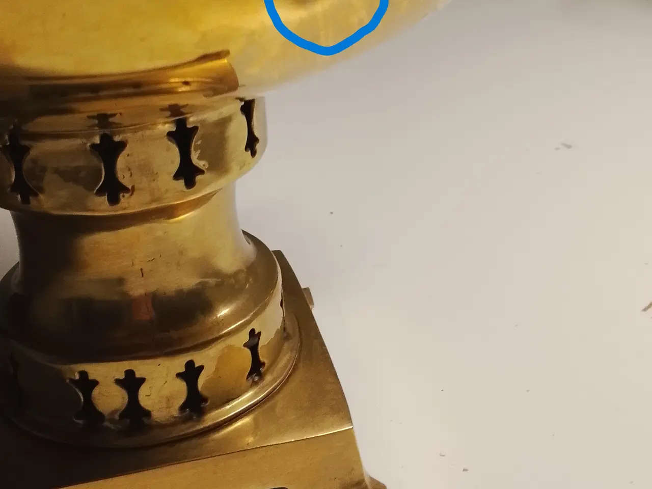 Billede 7 - Samovar til te i messing til trækul i alt 47 cm hø