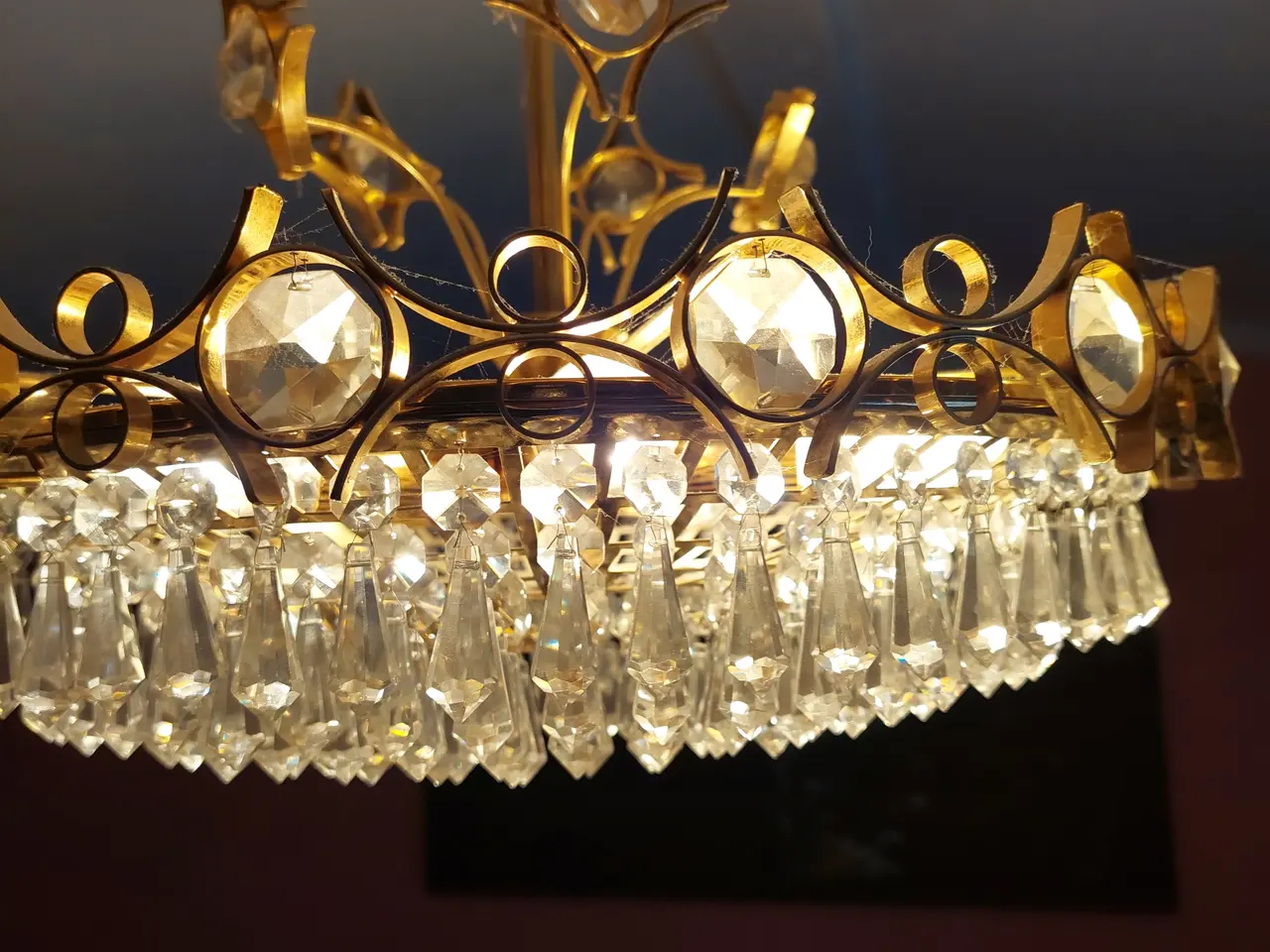 Billede 8 - Loftlampen, lysekrone med glas Prismer
