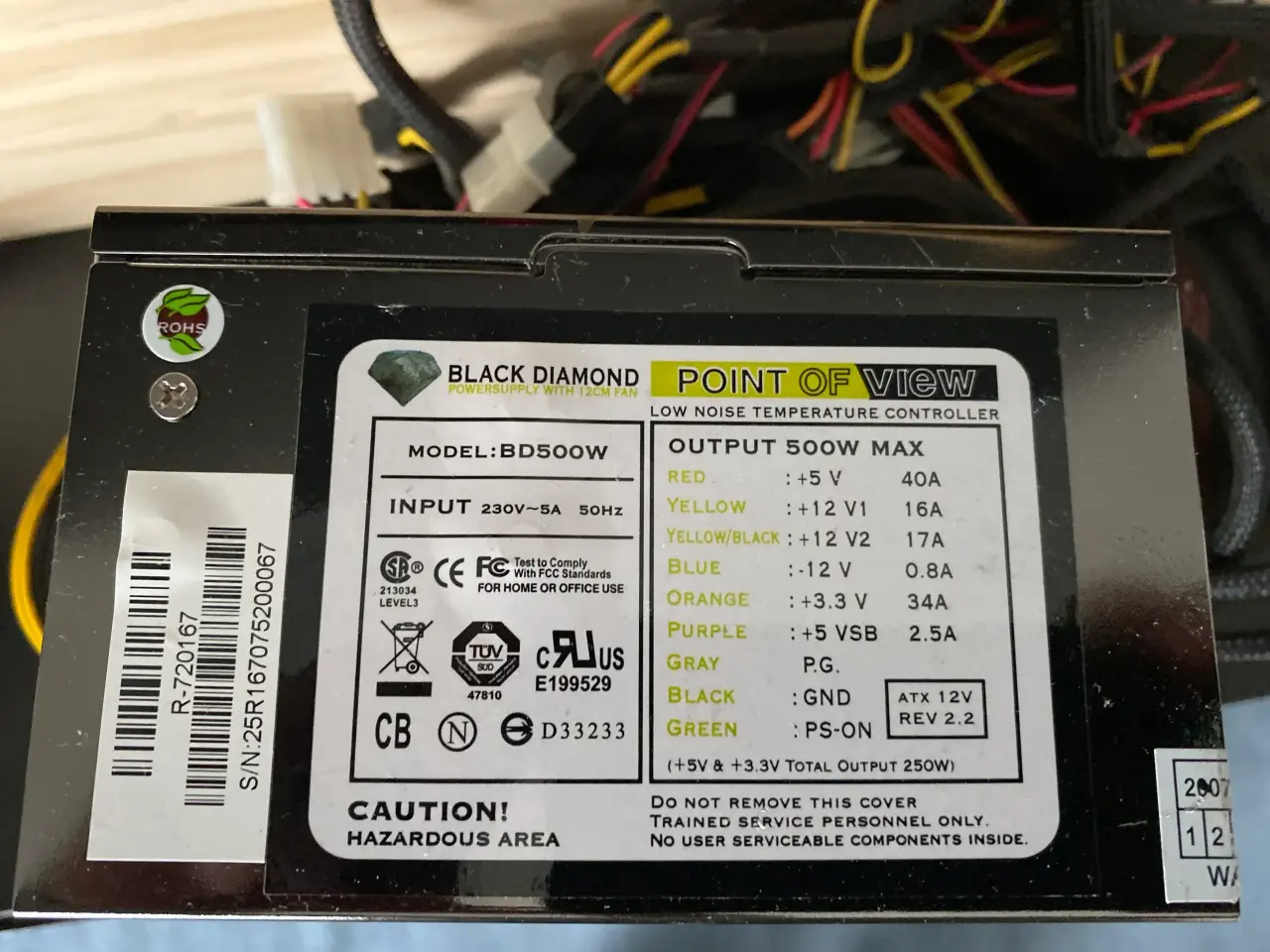 Billede 1 - Black Diamond 500W strømforsyning