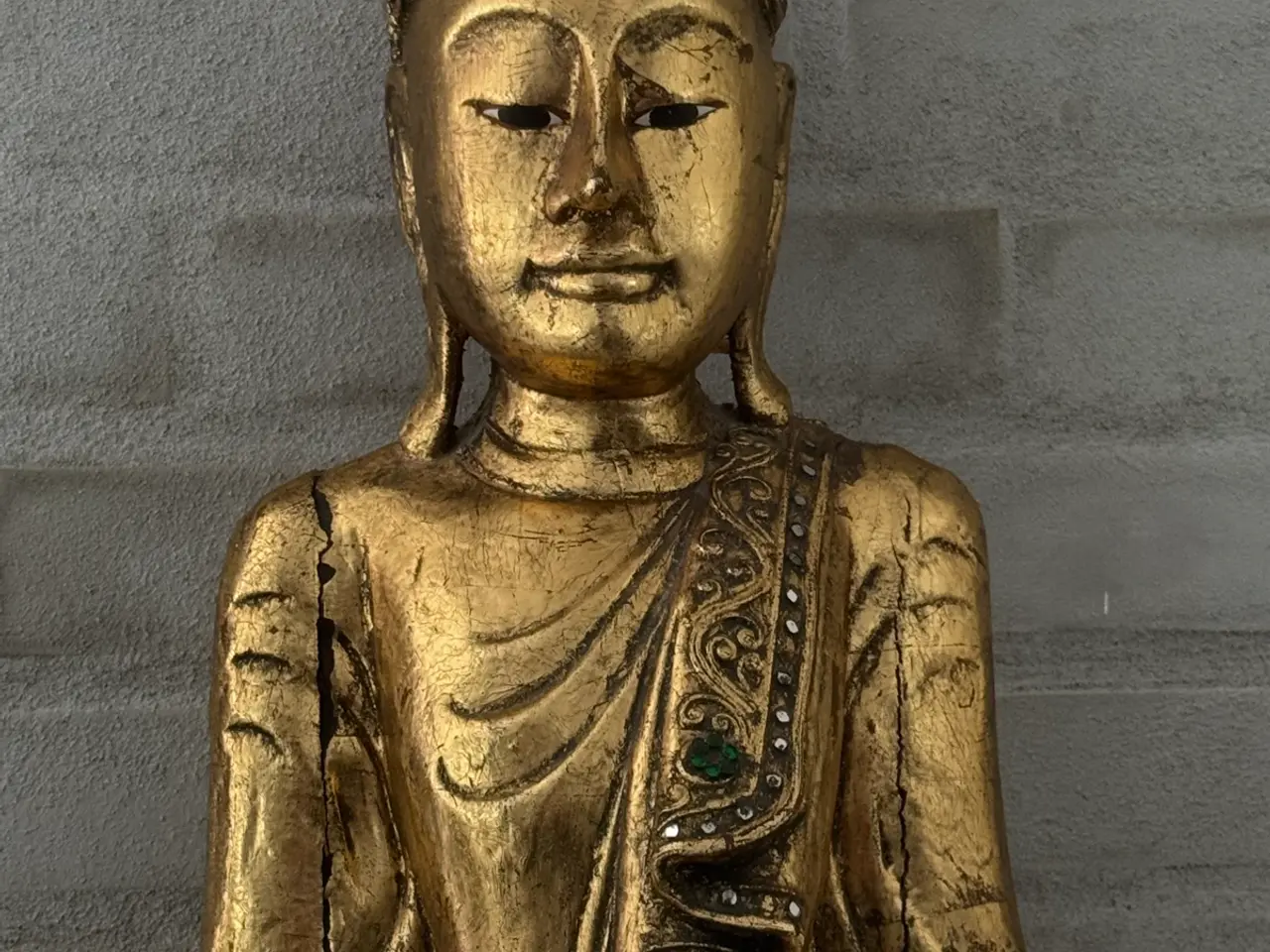 Billede 6 - To store Mandalay Buddha i massivt træ