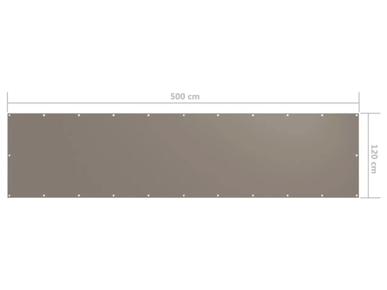 Billede 5 - Altanafskærmning 120x500 cm oxfordstof gråbrun