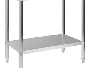 Arbejdsbord i rustfrit stål 100 x 60 x 85 cm