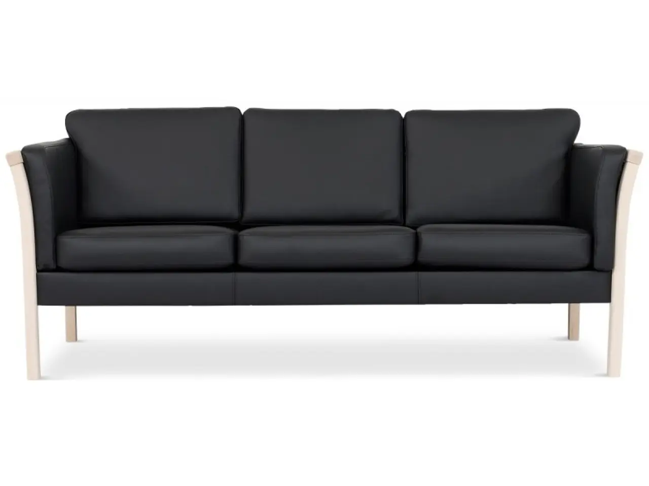 Billede 2 - Dragør 3+2 sofasæt - Sort bonded læder