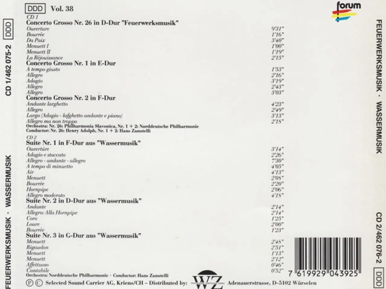 Billede 2 - Georg Friedrich Händel – Feuerwerksmusik… – 2CD