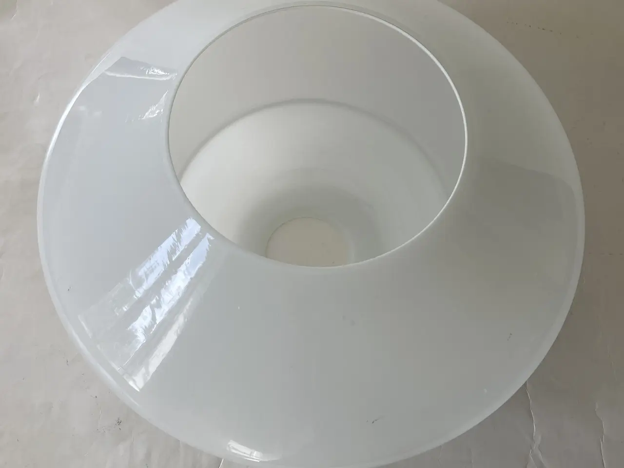 Billede 3 - Hvid Lampe Glasskærm