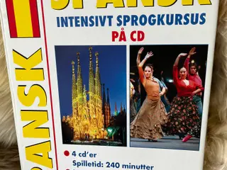Spansk lærebog og cd’er