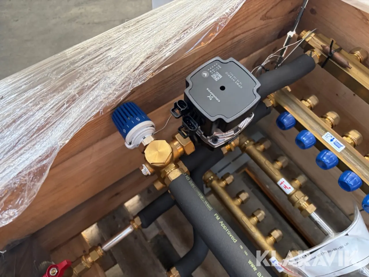 Billede 5 - Gulvvarmeunit Wavin BCVS TPI 5KV + 3VV + 5GV Grundfos cirkulationspumpe 2 styk
