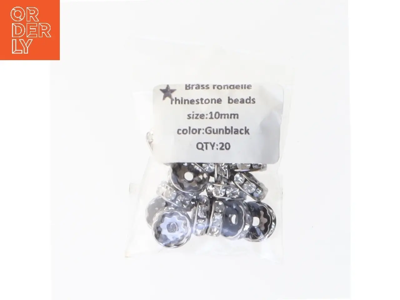 Billede 1 - Rhinestones beads (str. Ø 1 cm)