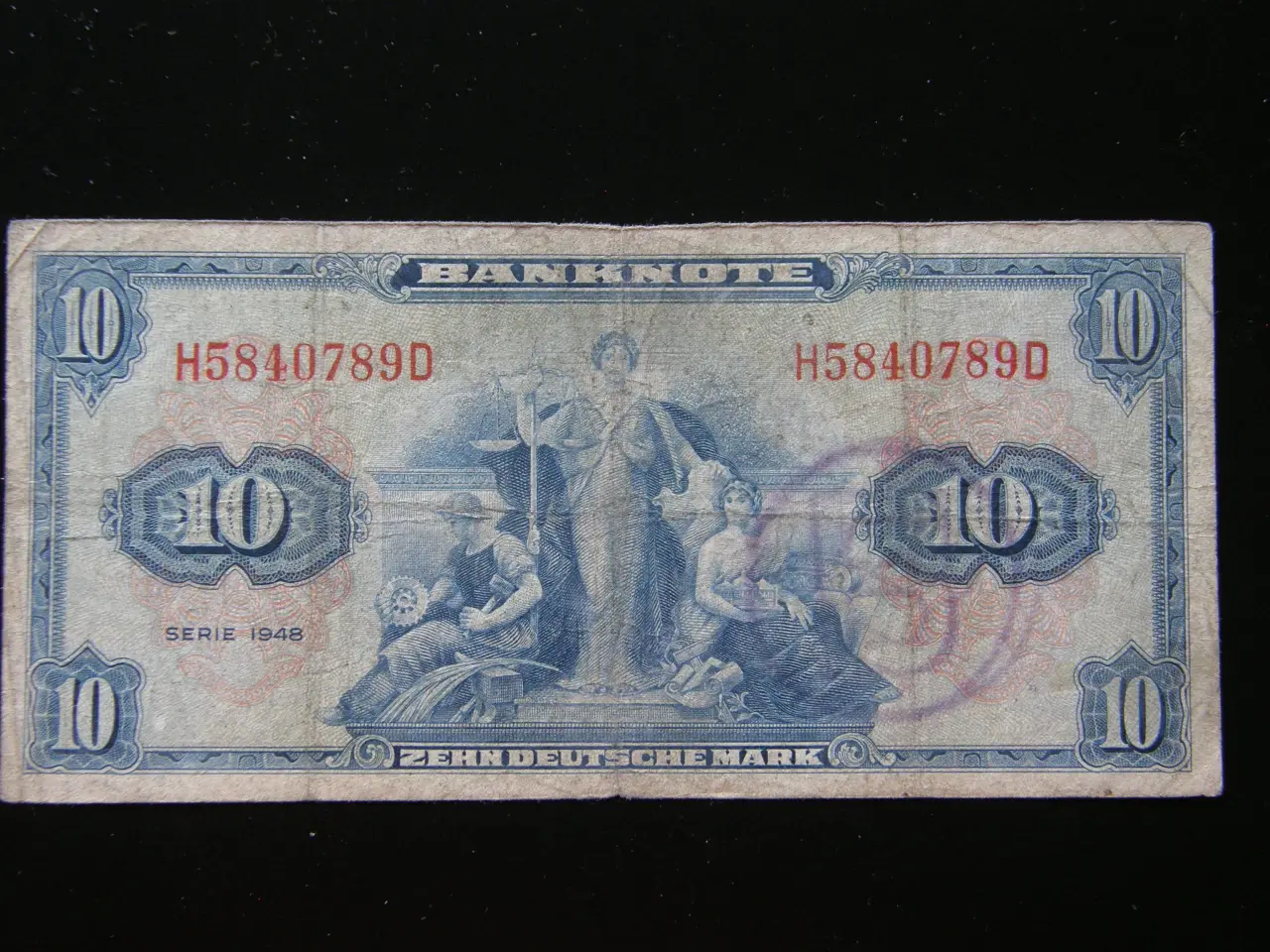 Billede 1 - Tyskland  10 Mark  1948  P5b