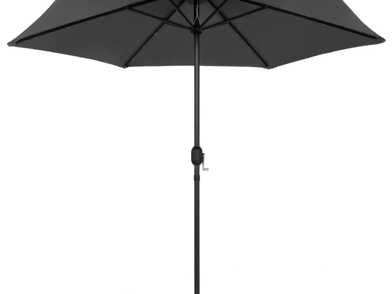 Billede 3 - Parasol med LED-lys og aluminiumsstang 270 cm - antracitgrå