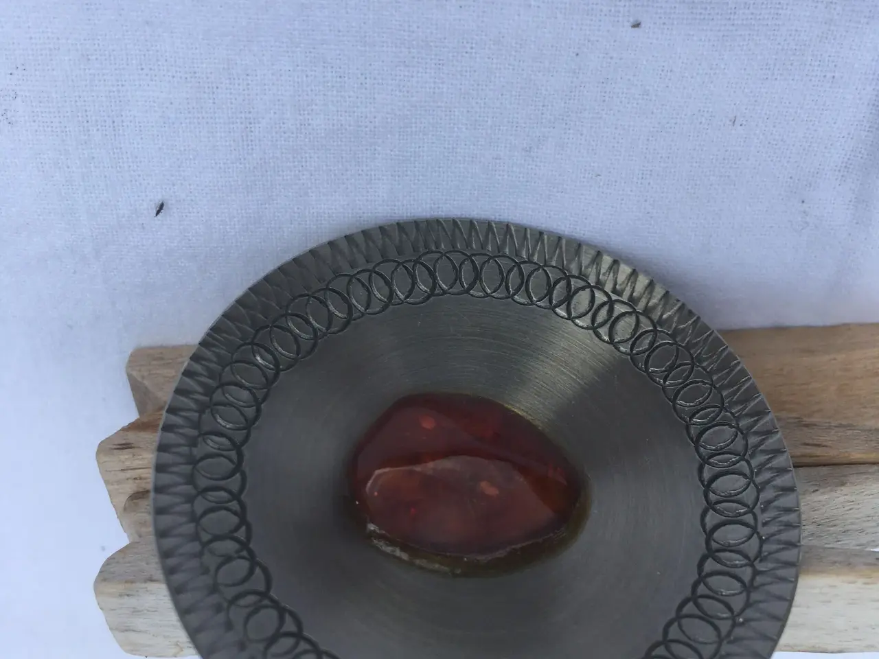 Billede 3 - Broche tin & rav