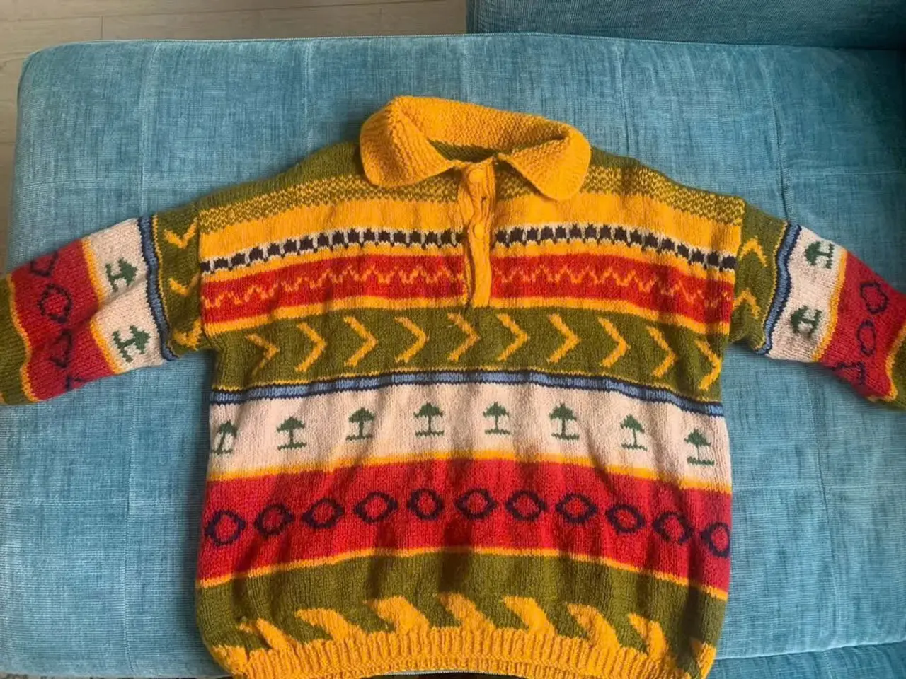 Billede 1 - Sweater, Håndstrikket, str. 36