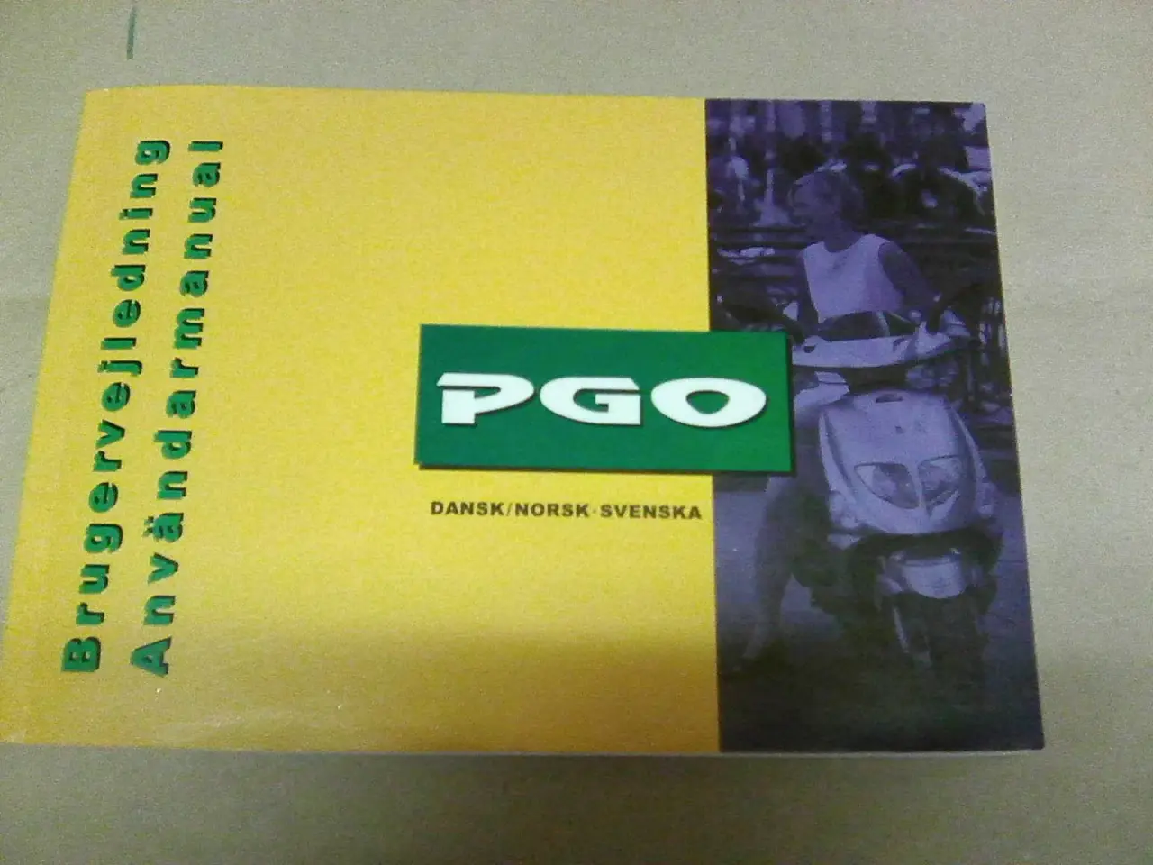 Billede 1 - Instruktionsbog PGO alle typer.